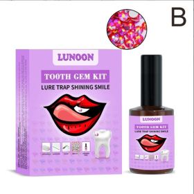 Multicolor Teeth Gem Suit Easy To Disassemble (Color: Red)