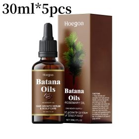 Batana Rosemary Hair Care Essential Oil Nourish Moisturize Improve Hair Quality Reduct Hair Loss Prevent Split Hair Care Product (Function: 5pcs)