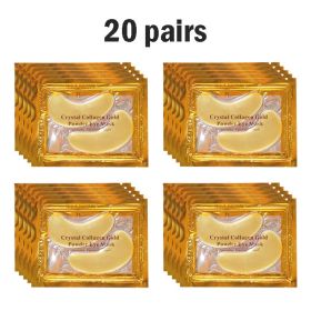5/10/20/30 Pairs Crystal Gold Eye Patches Anti Dark Circles Remove Eye Bags Moisturizing Golden Collagen Eye Mask Skin Care Eyes (Color: 20 pairs)