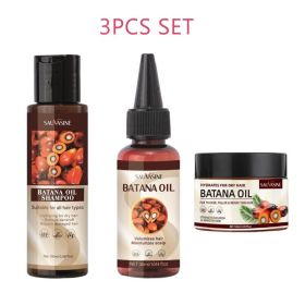 Batana Oil Hair Conditioner Smoothing Nourishing Repair Moisturizing Reduce Split Ends Frizz Enhance Texture Vitamin E Hair Care (Function: 3PCS Set)