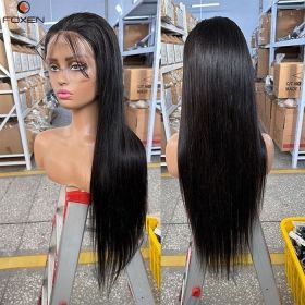 200 Density 13x4 Hd Lace Front Wigs For American Black Women Human Hair Wigs Wholesale (Option: Black-20Inches-13X4CM)
